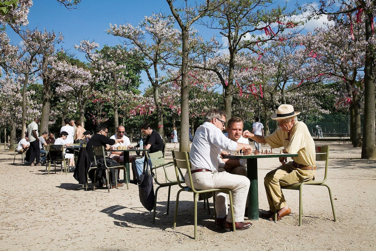 Skakspillere i Luxembourghaven i Paris